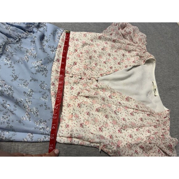 Shabby‎ Chic Floral Dress Medium Pink Blue LoveShackFancy Style Peasant Cottage - Picture 13 of 15